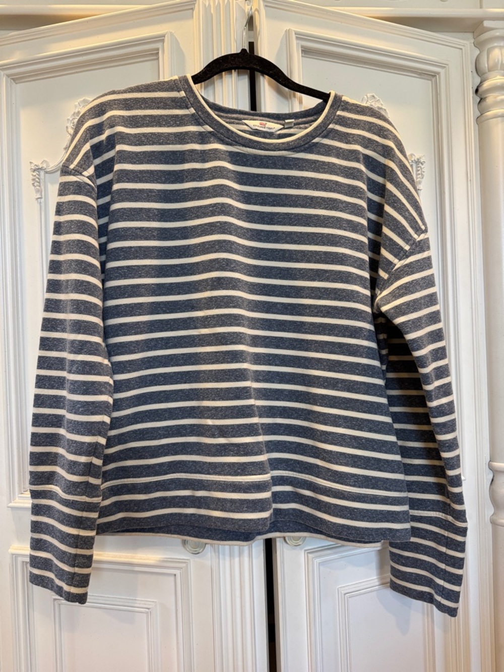 Vineyard Vines Navy and White Striped Crewneck Sweater